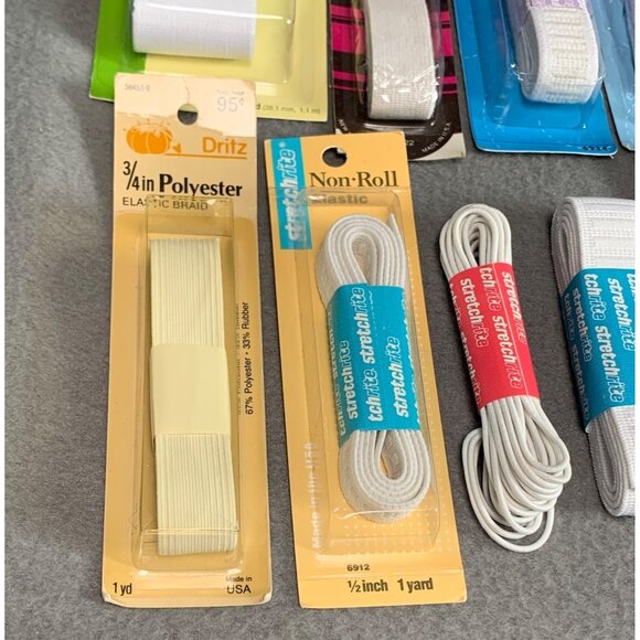 Assorted Elastic & Waistband Lot - Dritz & Stretchrite - 9 Packs - Various Sizes - Picture 2 of 6